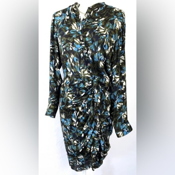 Veronica Beard Georgina Button
Front Silk Dress Green Knee Length
8 Pattern Sz 6 - Picture 2 of 11